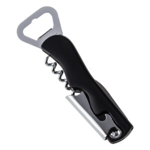 Abridor De Garrafas E Saca Rolhas Garçom Preto