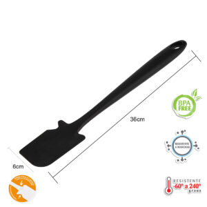 Espátula Profissional Silicone 36cm Preta - Weck