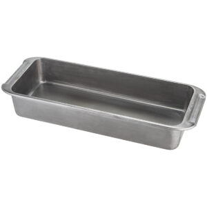 Assadeira e Travessa de Alumínio Natural 38x15 Prata