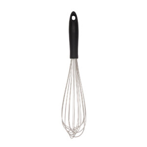 Batedor Manual Profissional Aço Inox Weck 40cm Cabo PP Preto