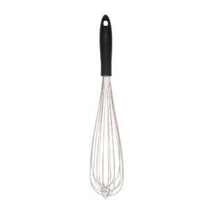 Batedor Manual Profissional Aço Inox Weck 45cm Cabo PP Preto