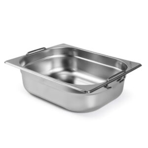 Cuba Gastronomica Padrão Gn 1/2 100mm Aço Inox c/ Alça Weck