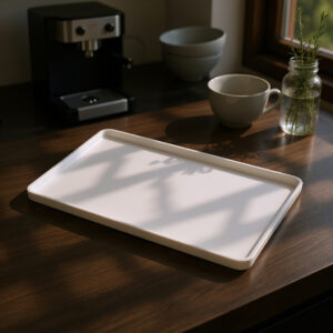 Travessa de Melamina Retangular Empilhável c/ rebaixo 32 x 18 x 1,5 cm WECK